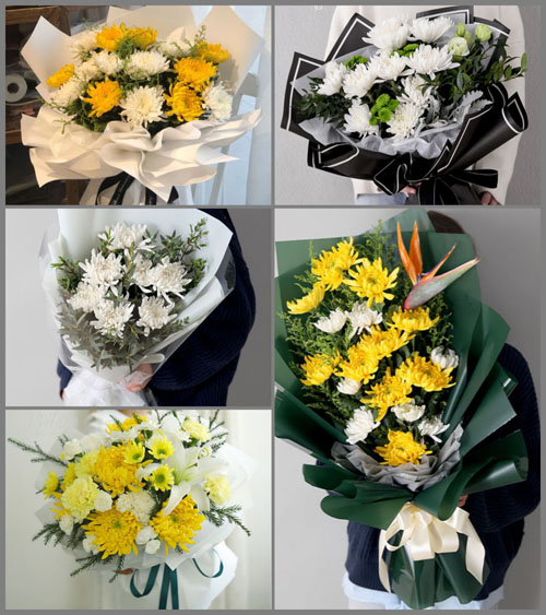贵州黔南州都匀市毛尖镇江边村白事花束代送